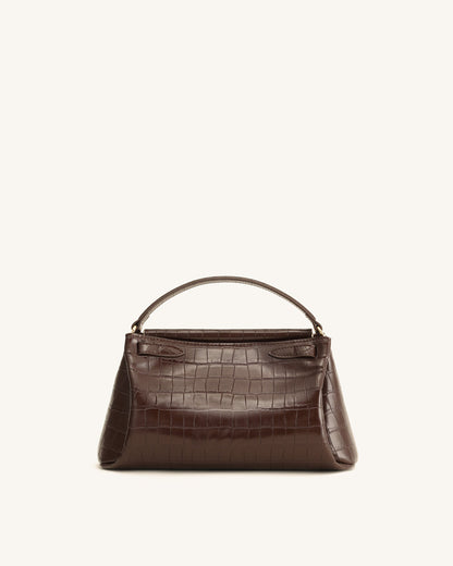 Jw Pei Carmen Top Handle Bag Dark Brown Croc