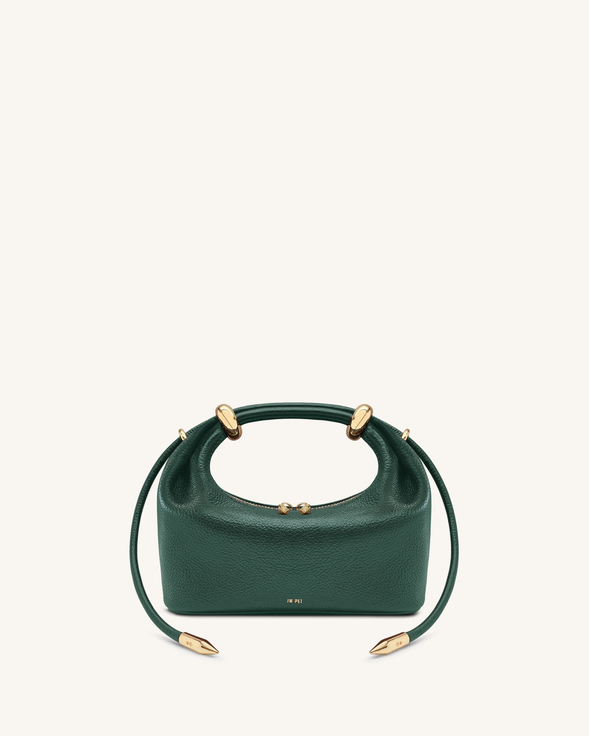 Jw Pei Ellie Metal Ring Embellished Top Handle Bag Forest Green