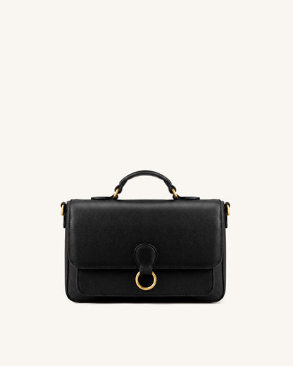 Jw Pei Mirelle Pebbled Top Handle Satchel Black