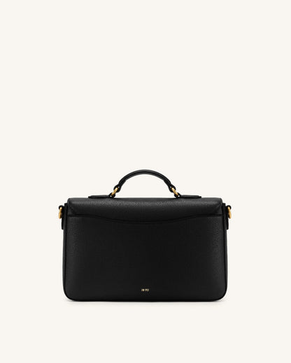 Jw Pei Mirelle Pebbled Top Handle Satchel Black