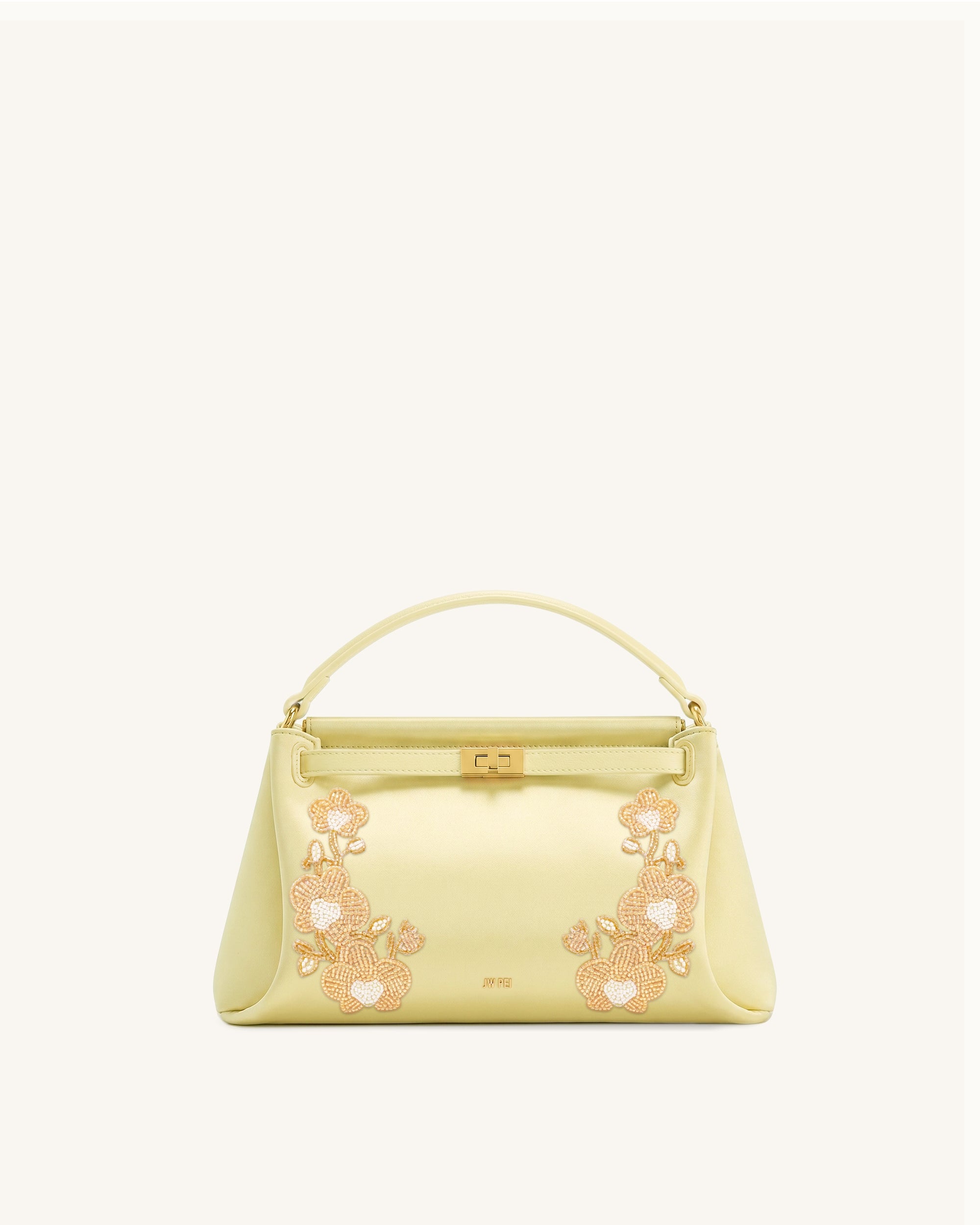 Jw Pei Carmen Beaded Orchid Top Handle Bag Light Yellow