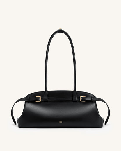 Jw Pei Arden Belt Detail East West Shoulder Bag Black