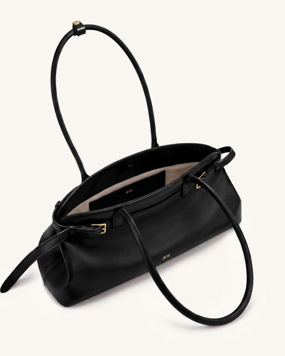 Jw Pei Arden Belt Detail East West Shoulder Bag Black