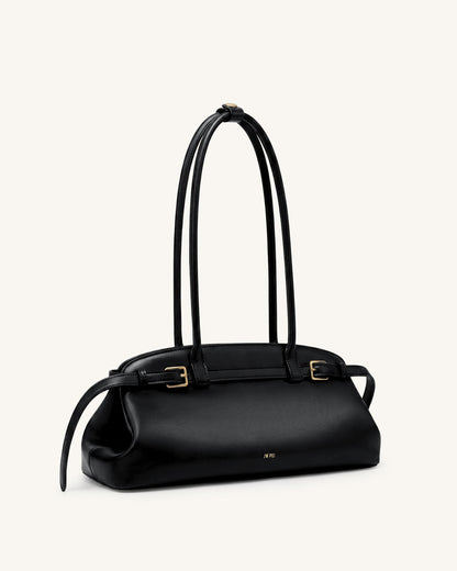 Jw Pei Arden Belt Detail East West Shoulder Bag Black