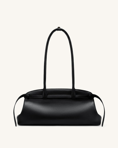 Jw Pei Arden Belt Detail East West Shoulder Bag Black