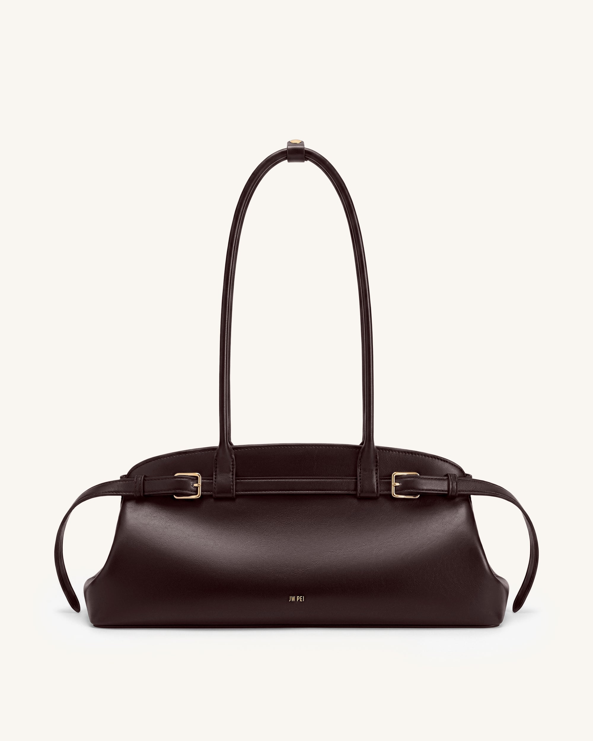 Jw Pei Arden Belt Detail East West Shoulder Bag Dark Brown