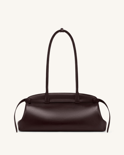 Jw Pei Arden Belt Detail East West Shoulder Bag Dark Brown