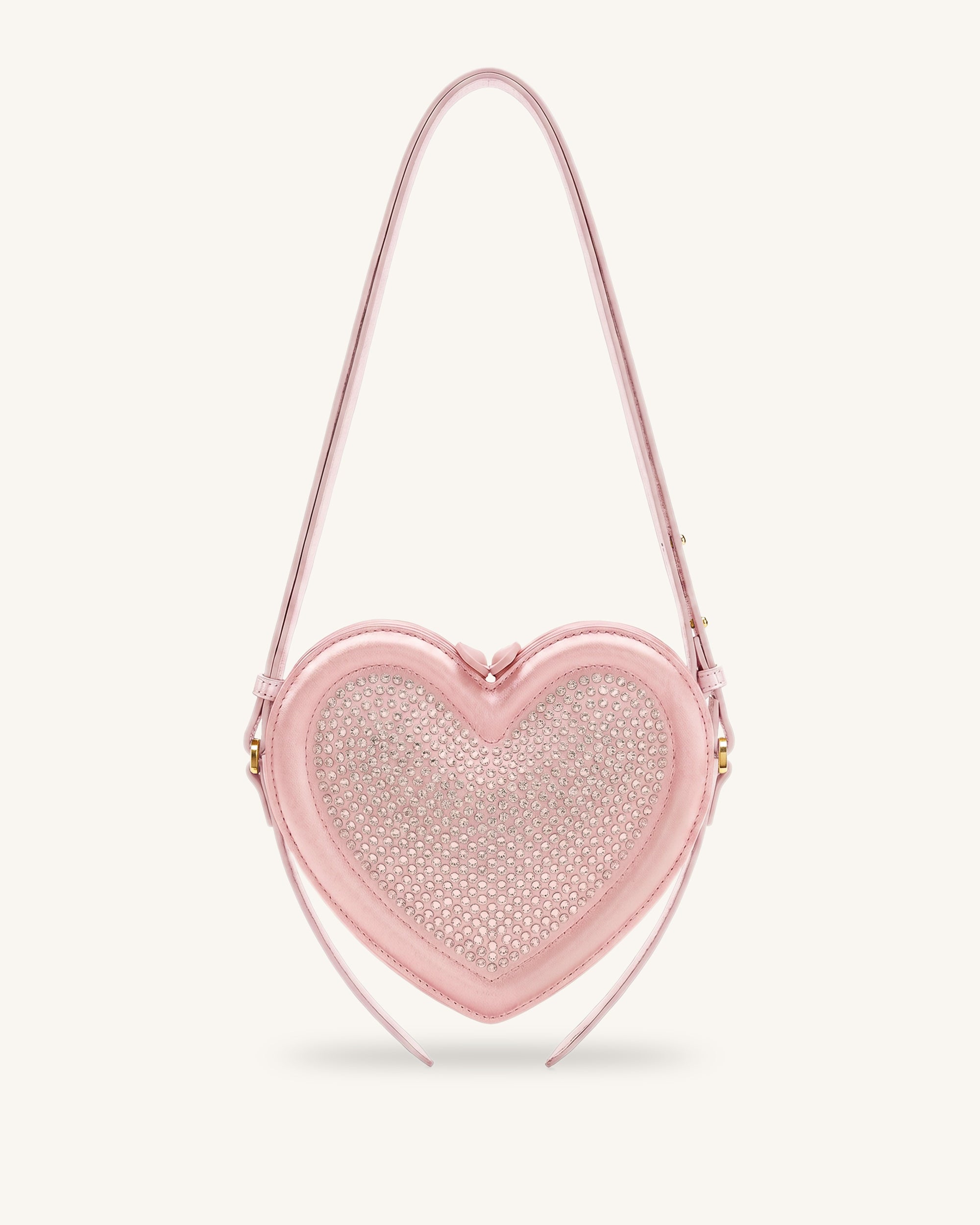 Jw Pei Arlene Artificial Crystal Heart Shaped Crossbody Bag Light Pink