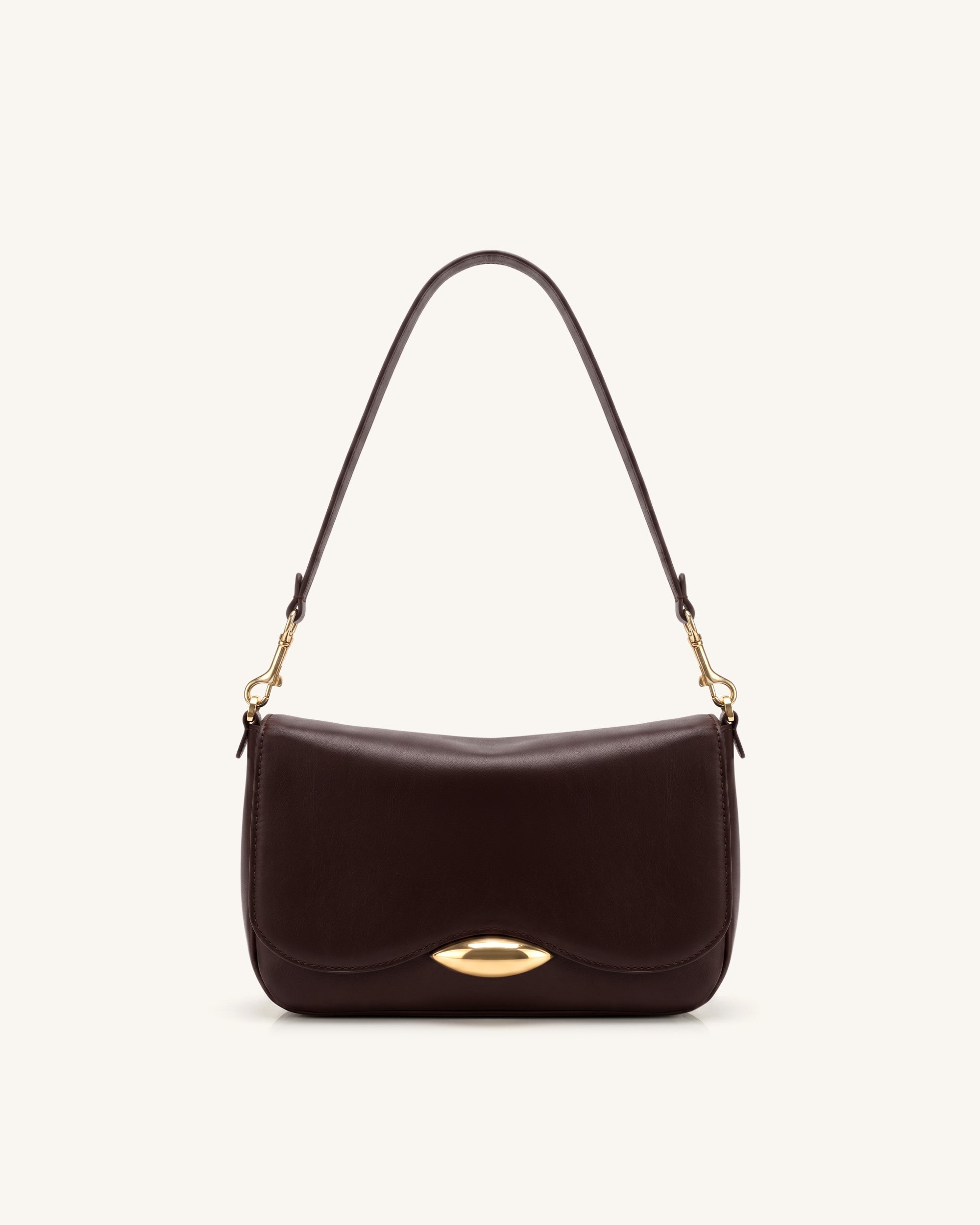Jw Pei Sofia Classic Flap Shoulder Bag Dark Brown