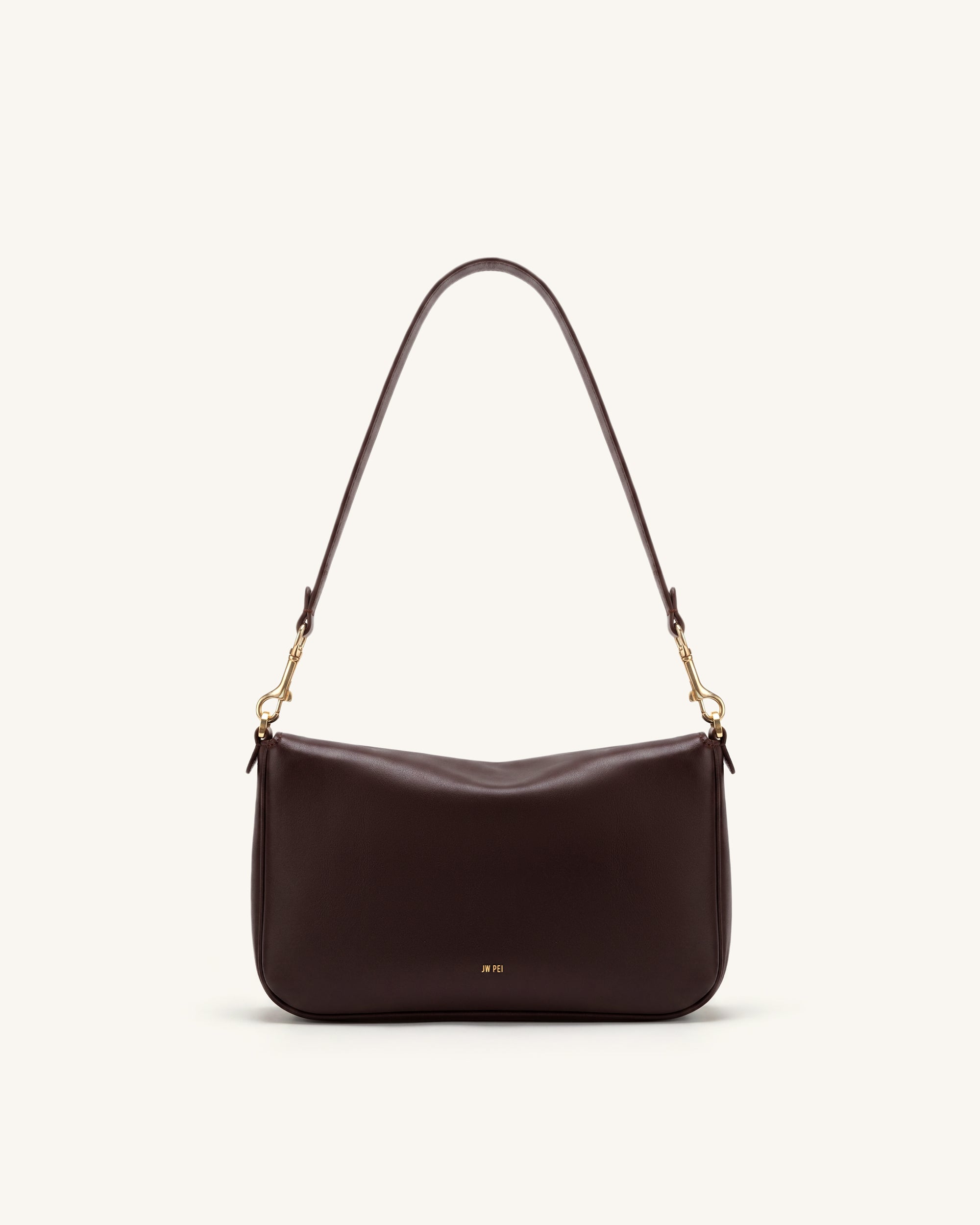Jw Pei Sofia Classic Flap Shoulder Bag Dark Brown