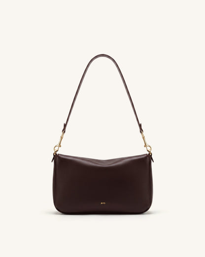 Jw Pei Sofia Classic Flap Shoulder Bag Dark Brown