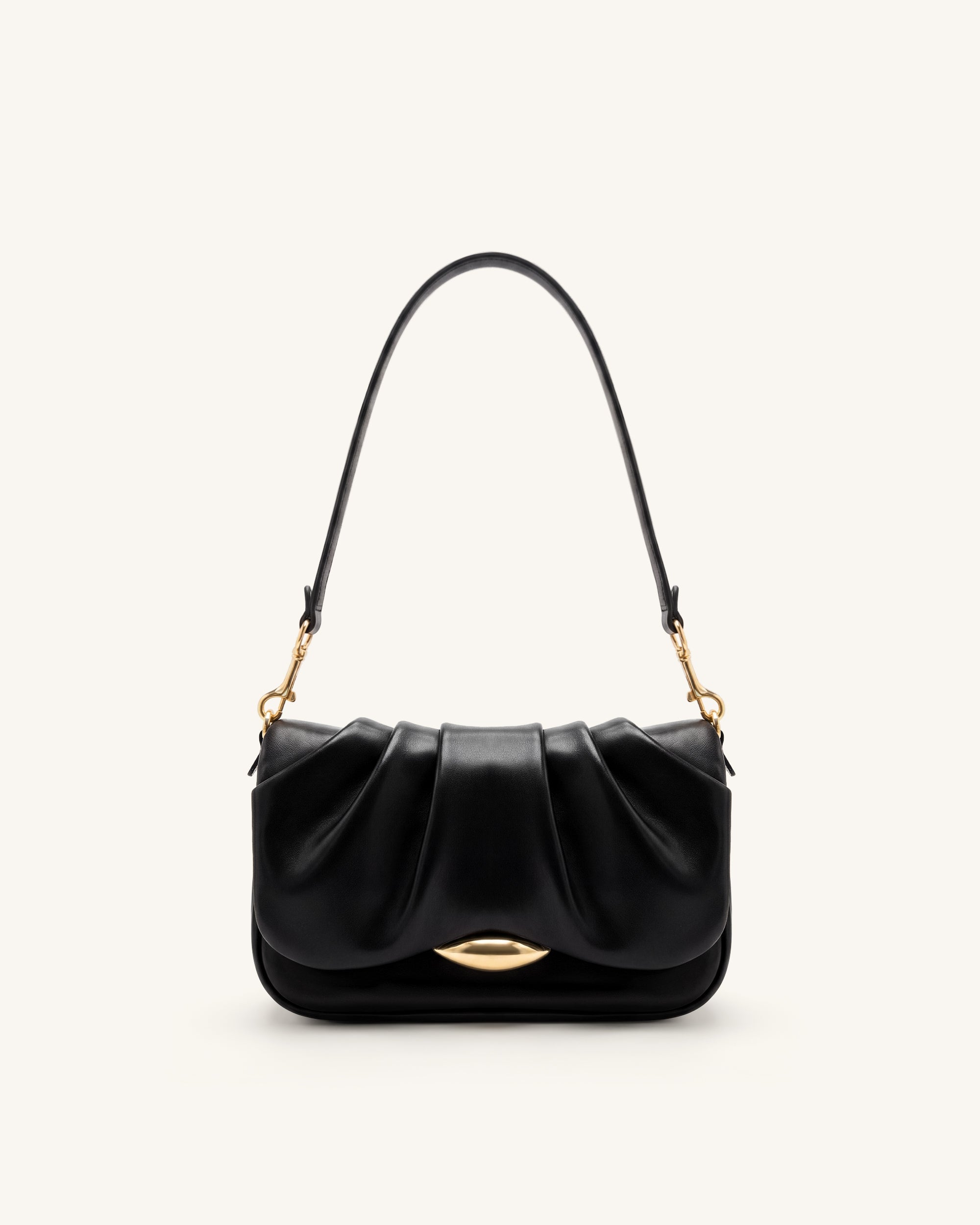 Jw Pei Sofia Ruched Shoulder Bag Black