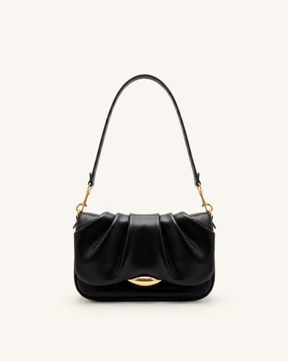 Jw Pei Sofia Ruched Shoulder Bag Black