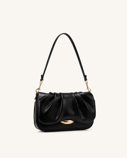 Jw Pei Sofia Ruched Shoulder Bag Black