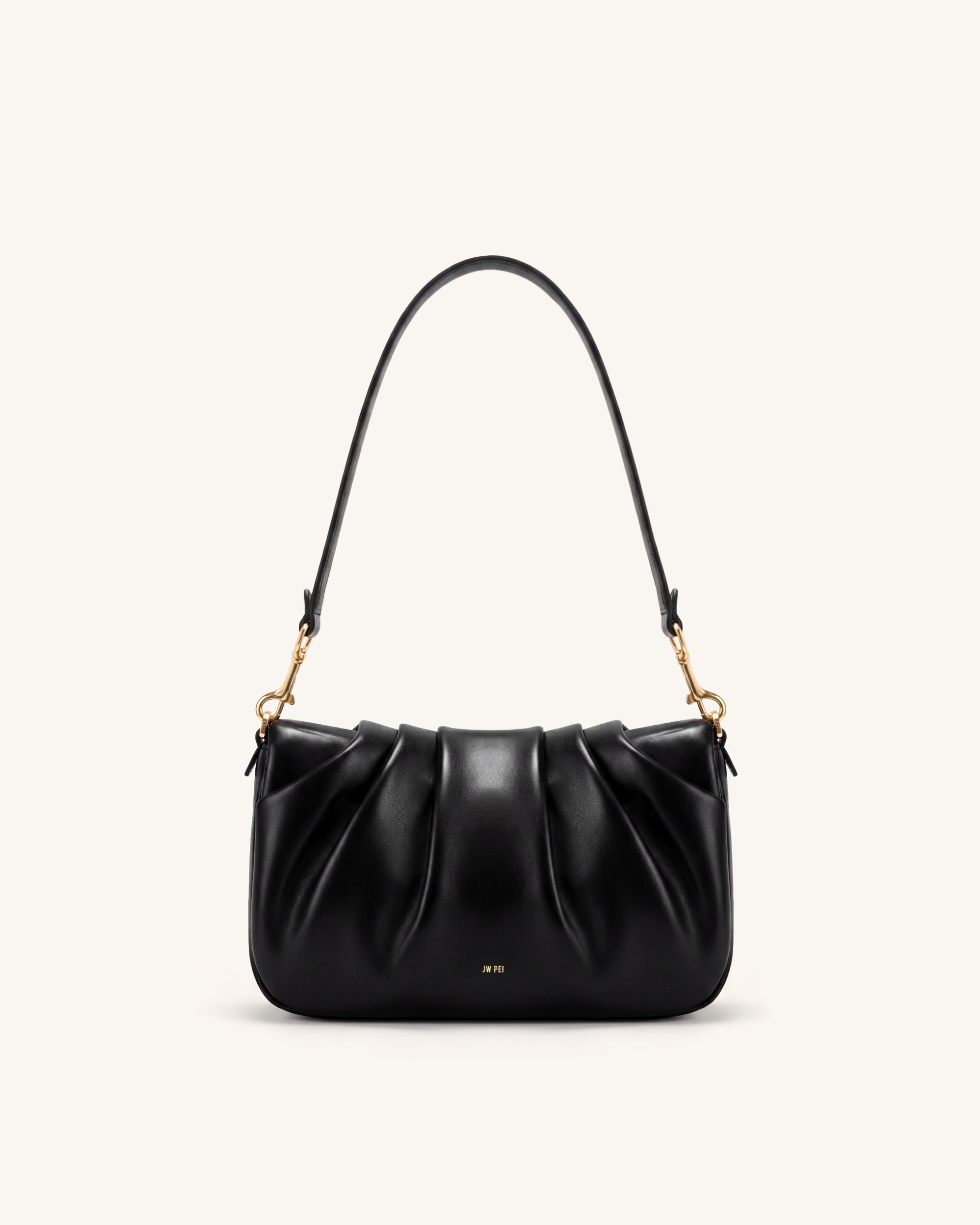 Jw Pei Sofia Ruched Shoulder Bag Black