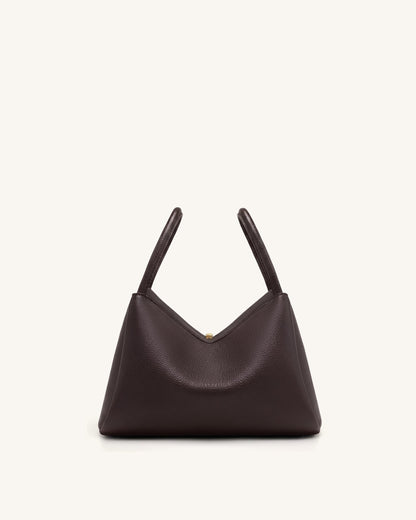 Jw Pei Maelle Dachshund Charm Double Handle Bag Dark Brown
