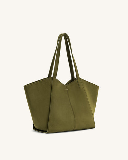 Jw Pei Kiana Large Capacity Tote Bag Dark Olive