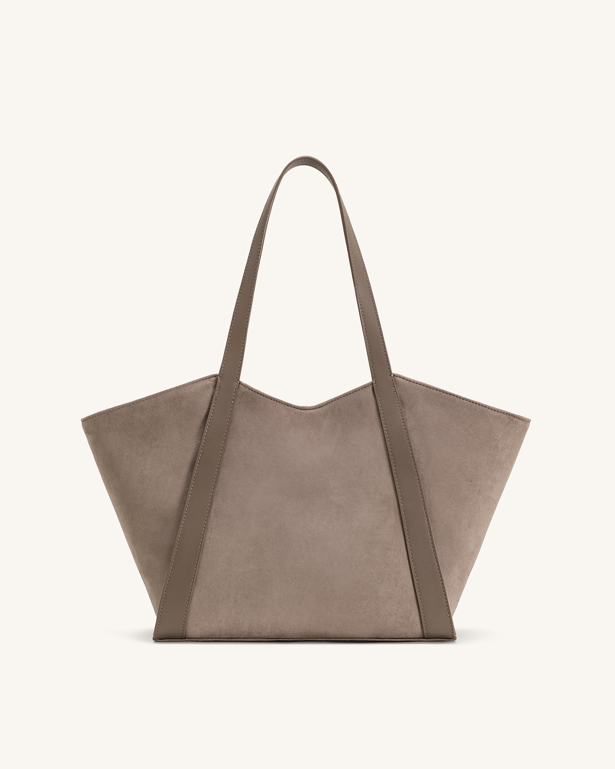 Jw Pei Kiana Large Capacity Faux Suede Tote Bag Taupe