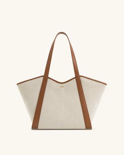 Jw Pei Kiana Large Capacity Tote Bag Brown Canvas