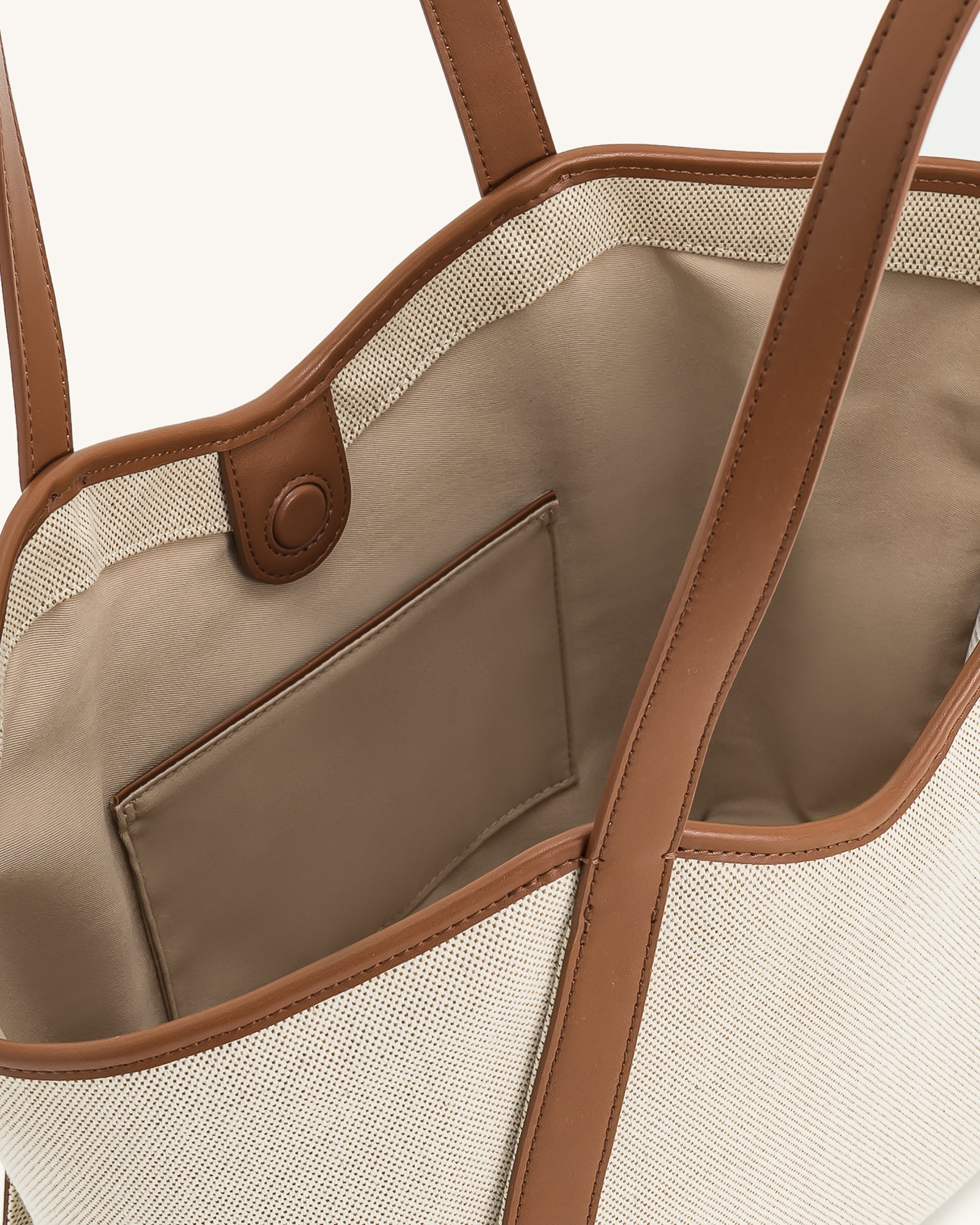 Jw Pei Kiana Large Capacity Tote Bag Brown Canvas