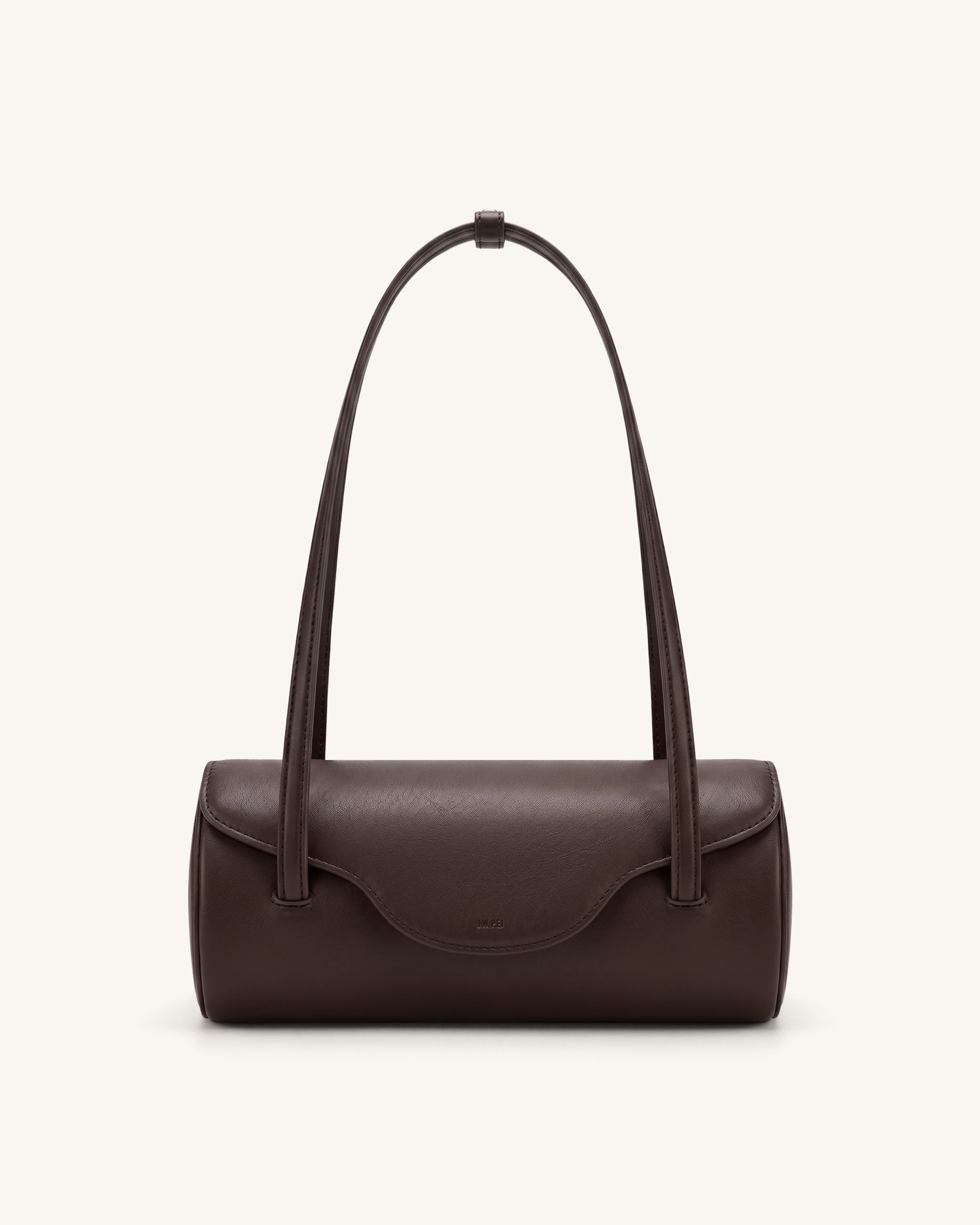 Jw Pei Solenne Barrel Shoulder Bag Dark Brown