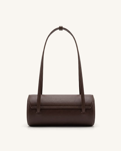 Jw Pei Solenne Barrel Shoulder Bag Dark Brown