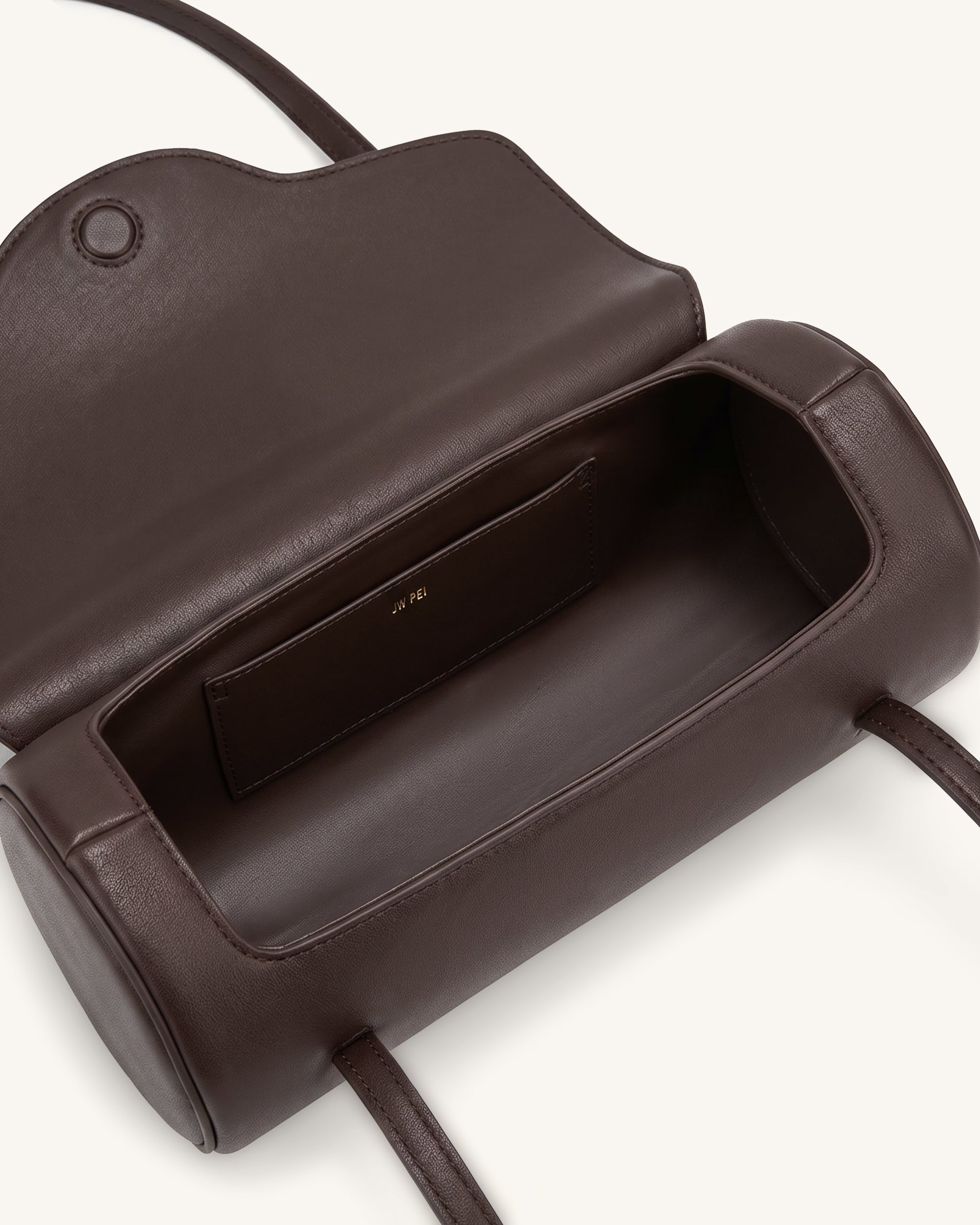 Jw Pei Solenne Barrel Shoulder Bag Dark Brown