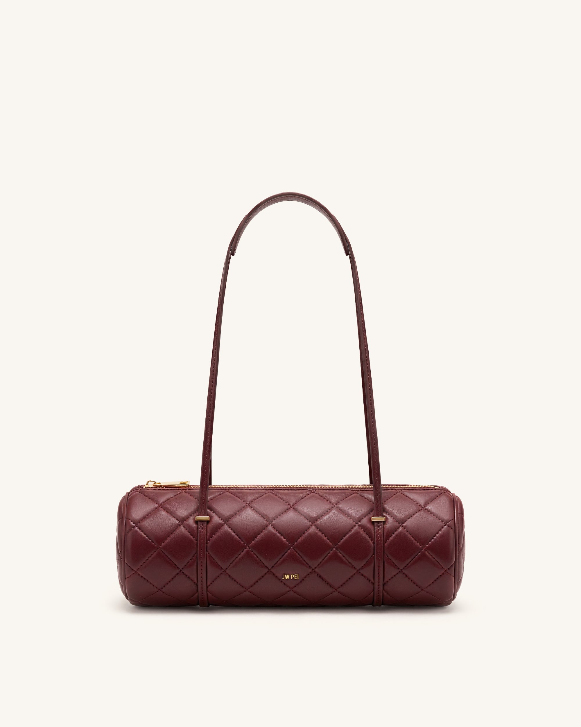 Jw Pei Marcella Quilted Cylinder Shoulder Bag Burgundy