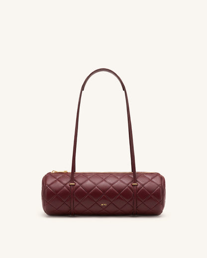 Jw Pei Marcella Quilted Cylinder Shoulder Bag Burgundy
