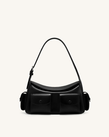 Jw Pei Corinne Multi Pocket Shoulder Bag Black