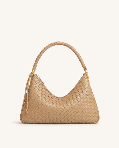 Jw Pei Lorena Woven Shoulder Bag Camel