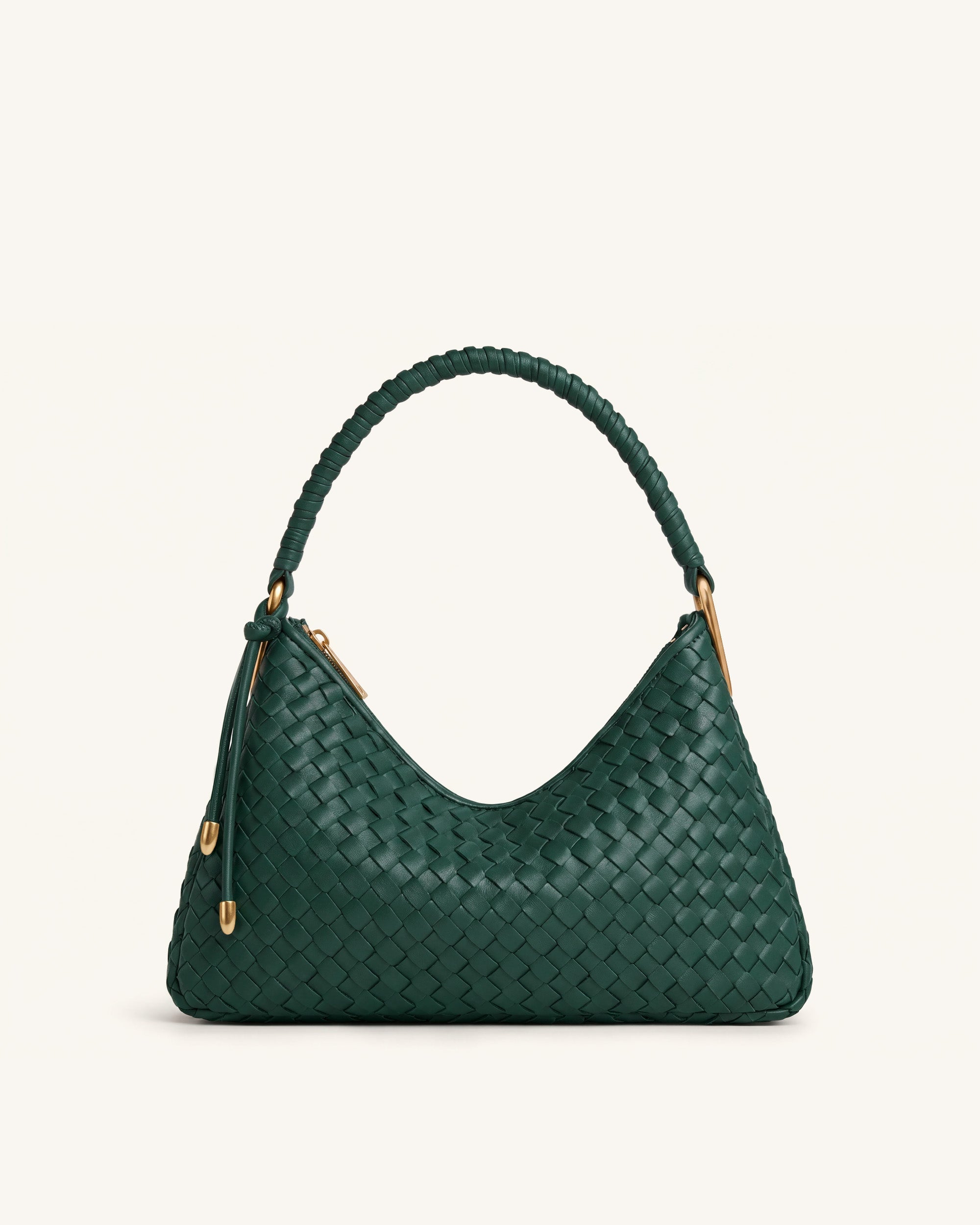 Jw Pei Lorena Woven Shoulder Bag Emerald Green