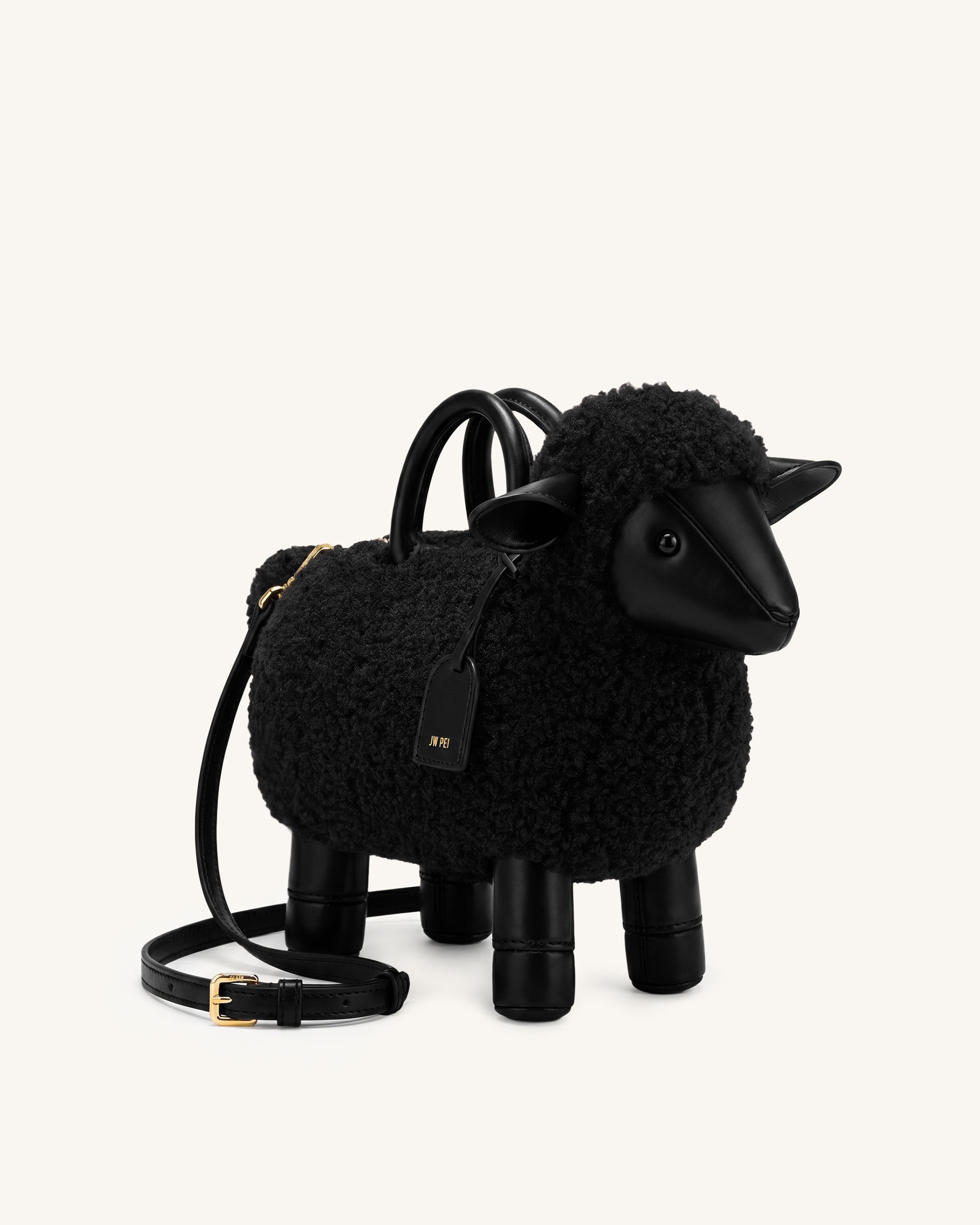 Jw Pei Luna Sheep Top Handle Bag Black