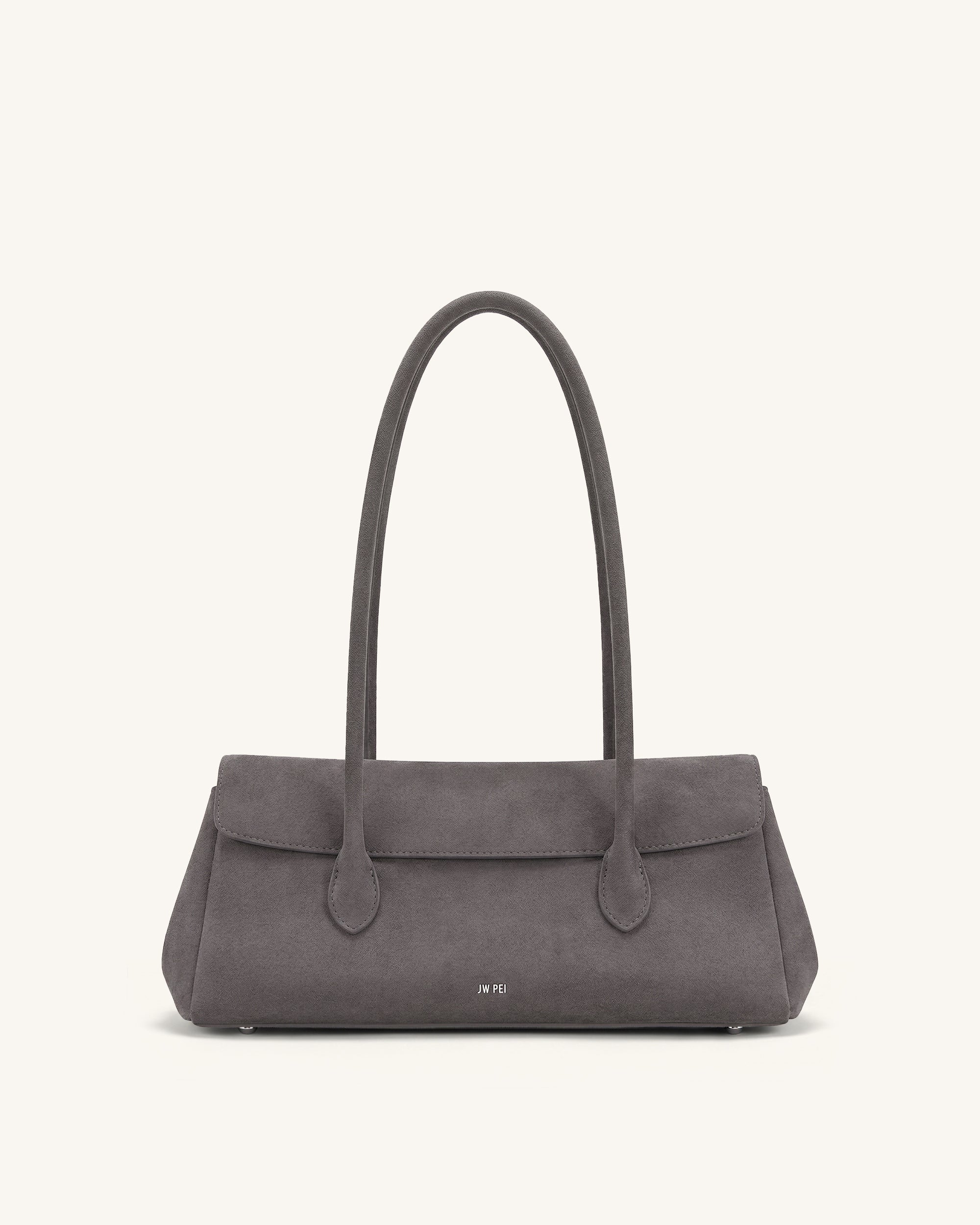 Jw Pei Solenne Faux Suede East West Shoulder Bag Taupe