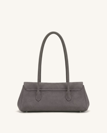 Jw Pei Solenne Faux Suede East West Shoulder Bag Taupe