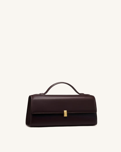 Jw Pei Delphine Flap Top Handle Bag Dark Brown