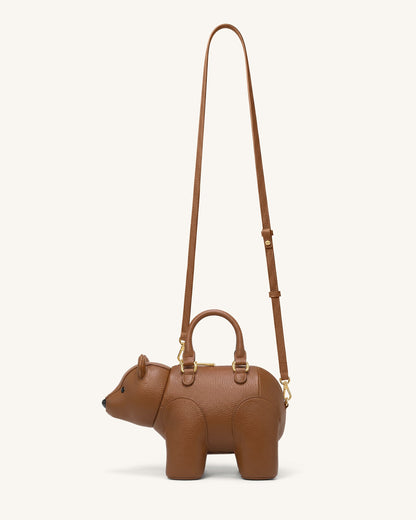 Jw Pei Bernie Bear Top Handle Bag Brown