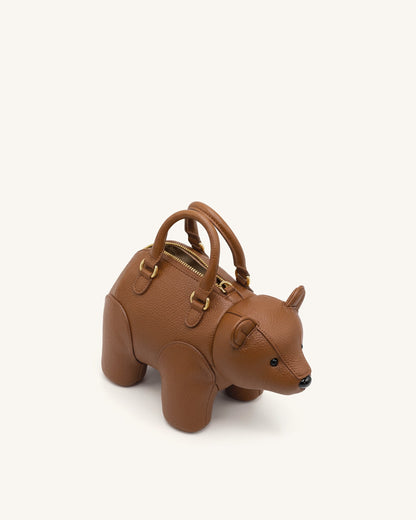 Jw Pei Bernie Bear Top Handle Bag Brown
