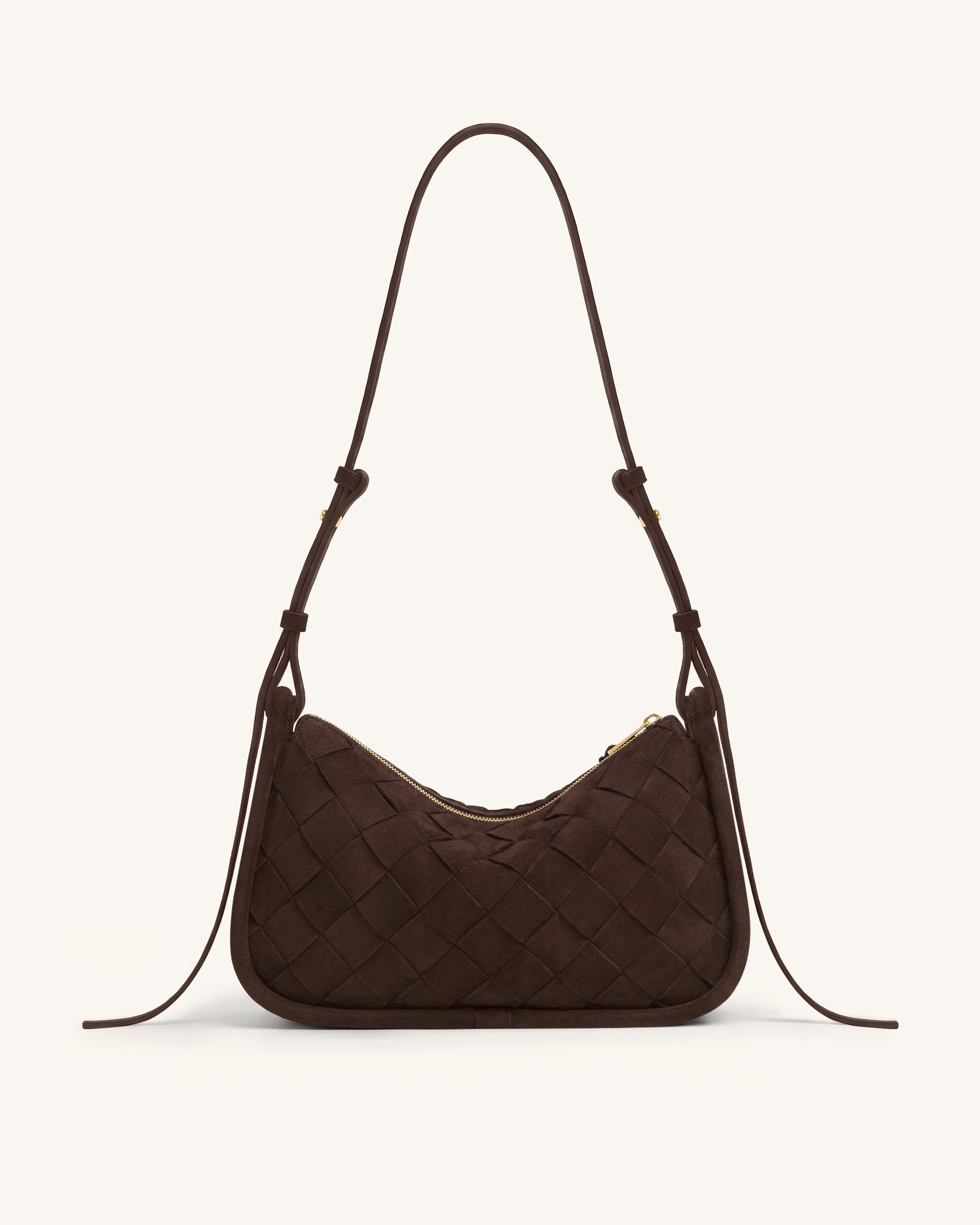 Jw Pei Zirelle Woven Faux Suede Hobo Bag Brown