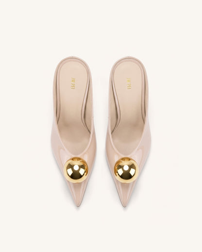 Jw Pei Sofia Angled Vamp Heel Mules Dusty Pink