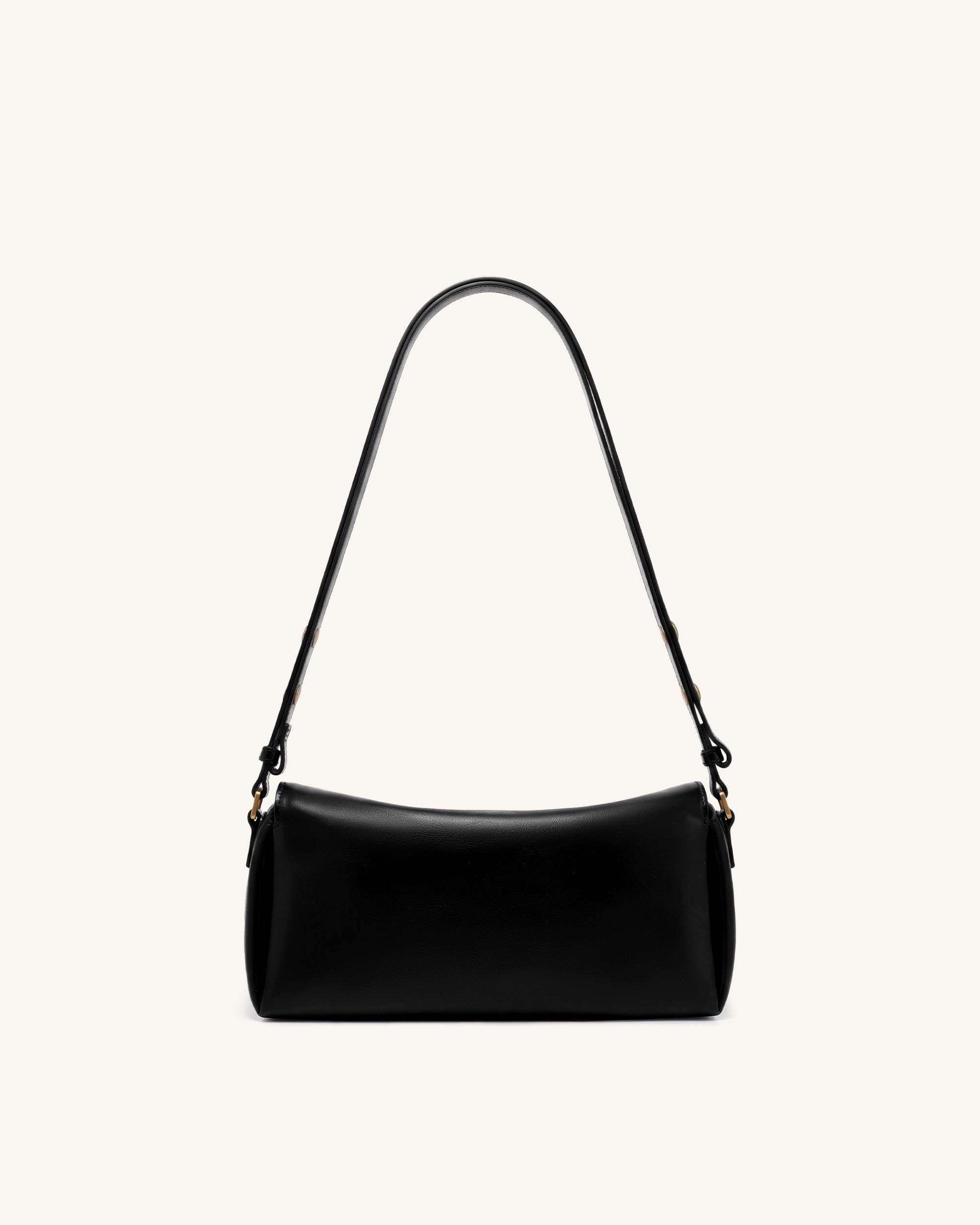 Jw Pei Lucia Asymmetric Flap Shoulder Bag Black