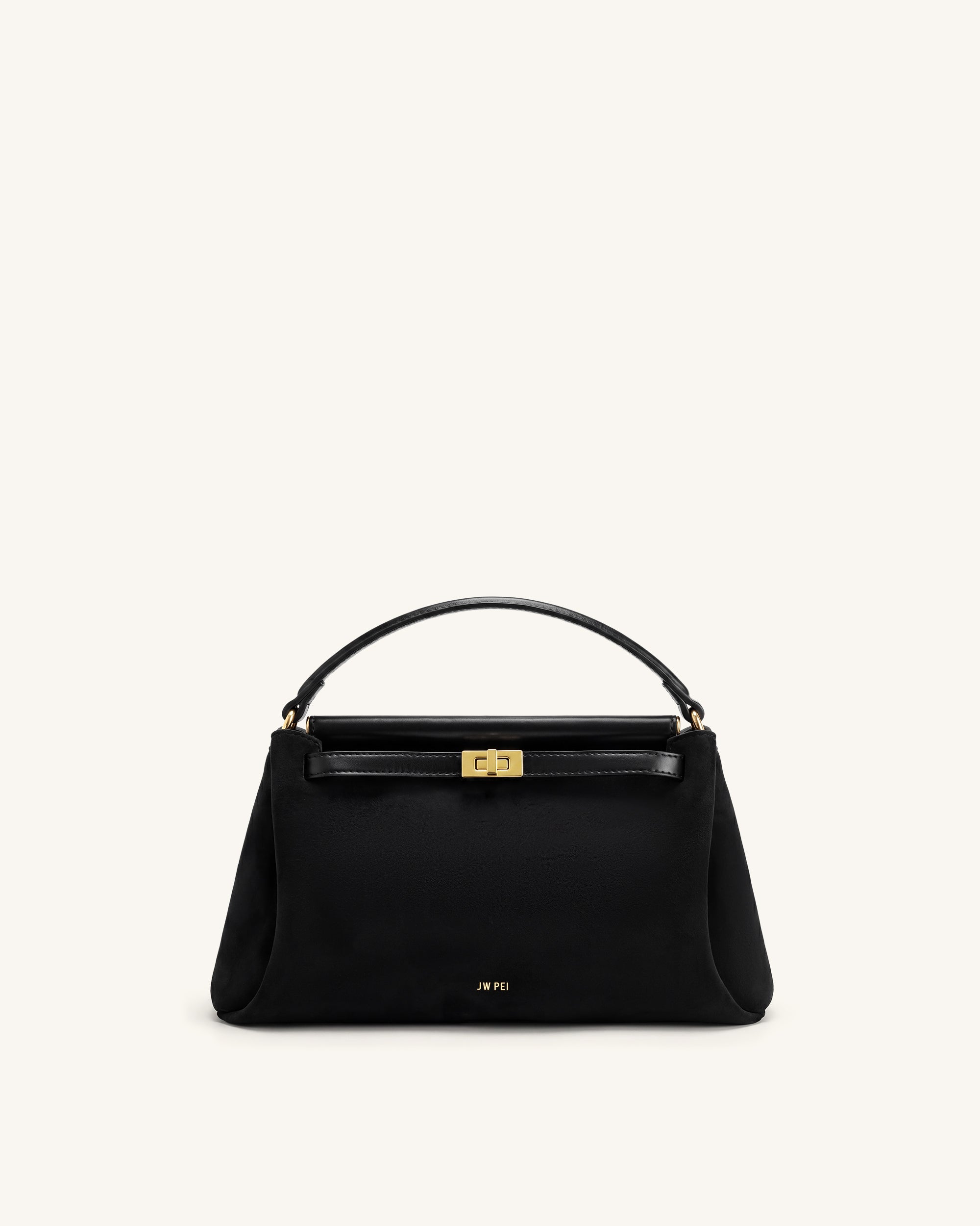 Jw Pei Carmen Faux Suede Top Handle Bag Black
