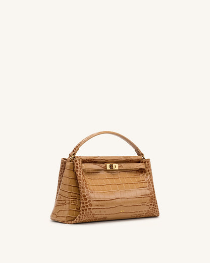 Jw Pei Carmen Top Handle Bag Khaki Croc