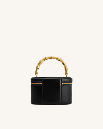 Jw Pei Natalie Metal Geometric Pendant Handle Bag Black
