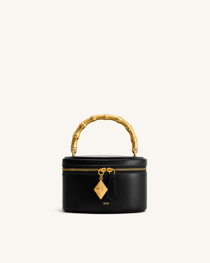 Jw Pei Natalie Metal Geometric Pendant Handle Bag Black