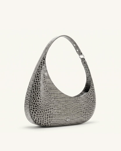 Jw Pei Harlee Shoulder Bag Light Grey Croc