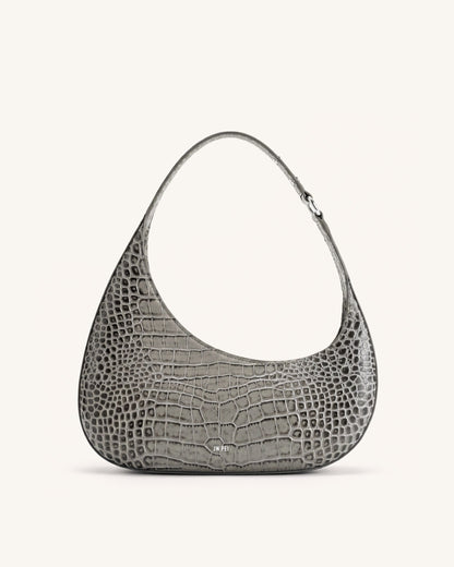 Jw Pei Harlee Shoulder Bag Light Grey Croc
