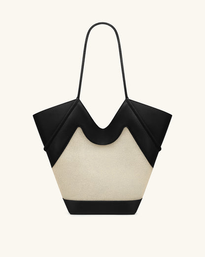Jw Pei Maribel Panel Tote Bag Black Canvas