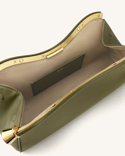 Jw Pei Naomi Curved Shoulder Bag Olive Green