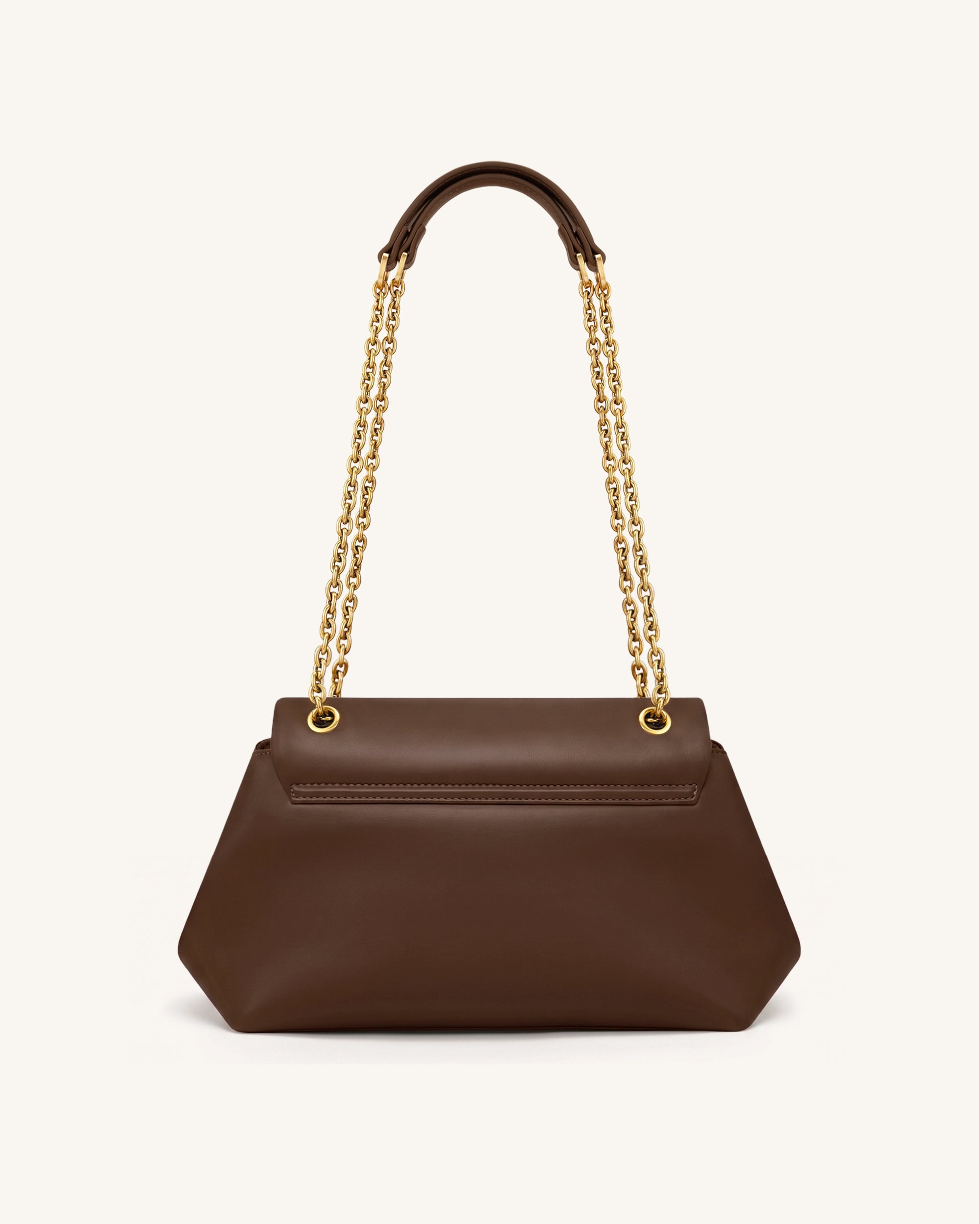 Jw Pei Valerie Chain Flap Shoulder Bag Dark Brown